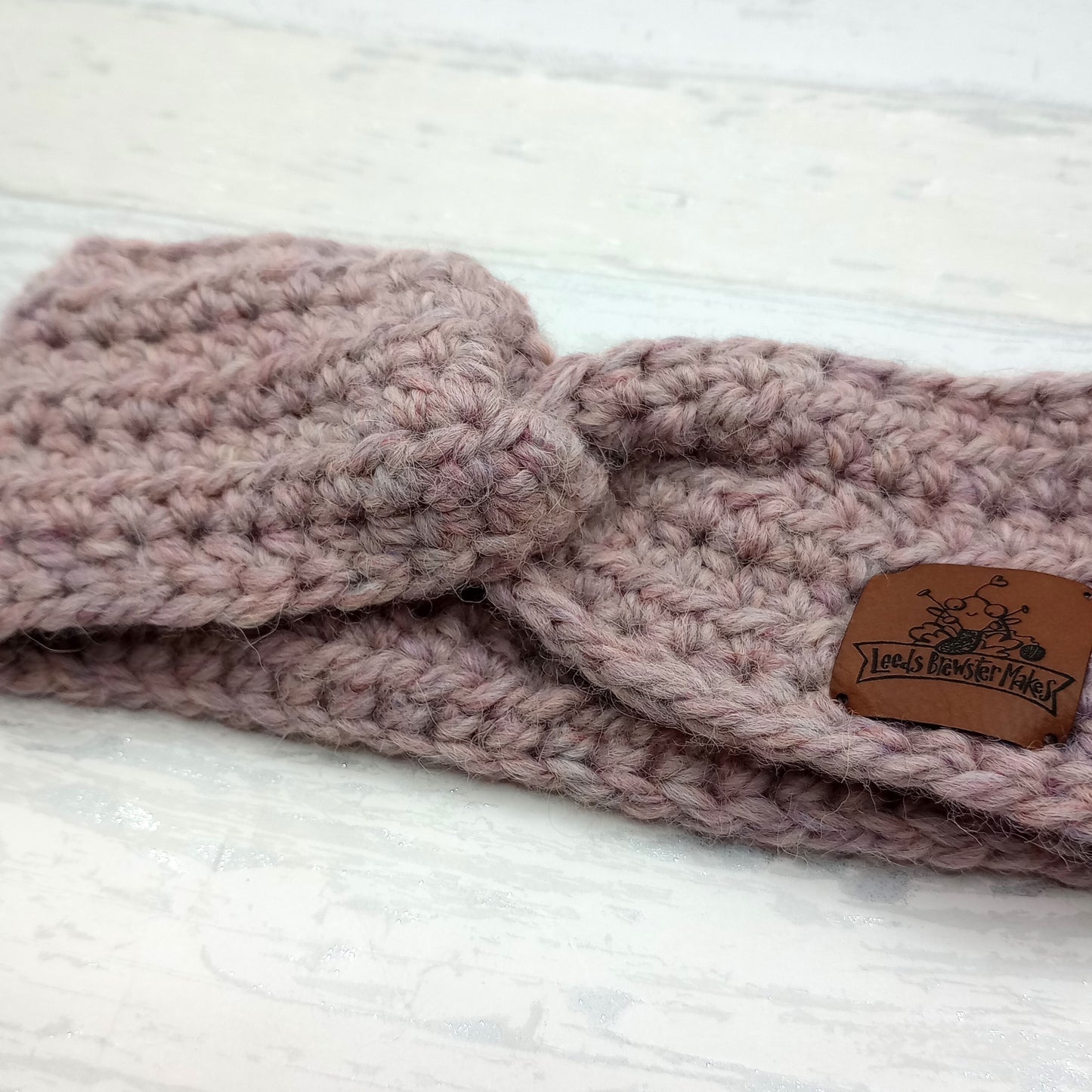 Children's Dusty Pink Alpaca Twisted Headband